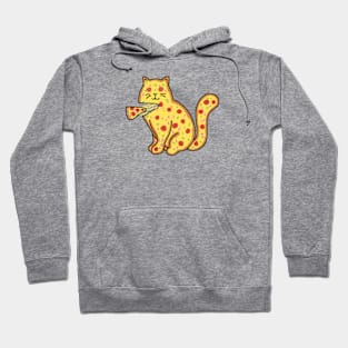 Pizza cat with a delicious slice Hoodie